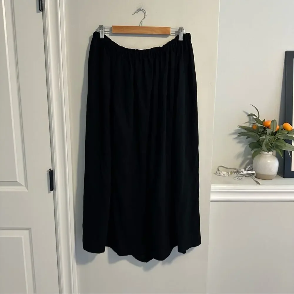 Vintage Black Large Handmade Maxi Skirt Large